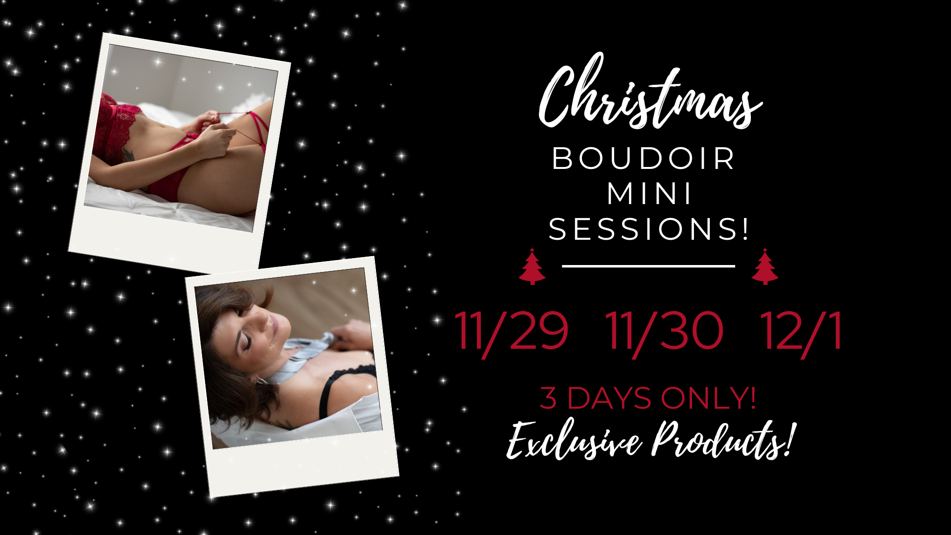 Christmas boudoir session